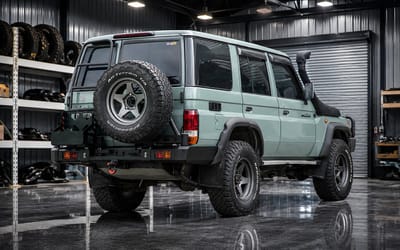 Toyota LC76 Dual Swing-Out Rear Bumper — Protection & Armor